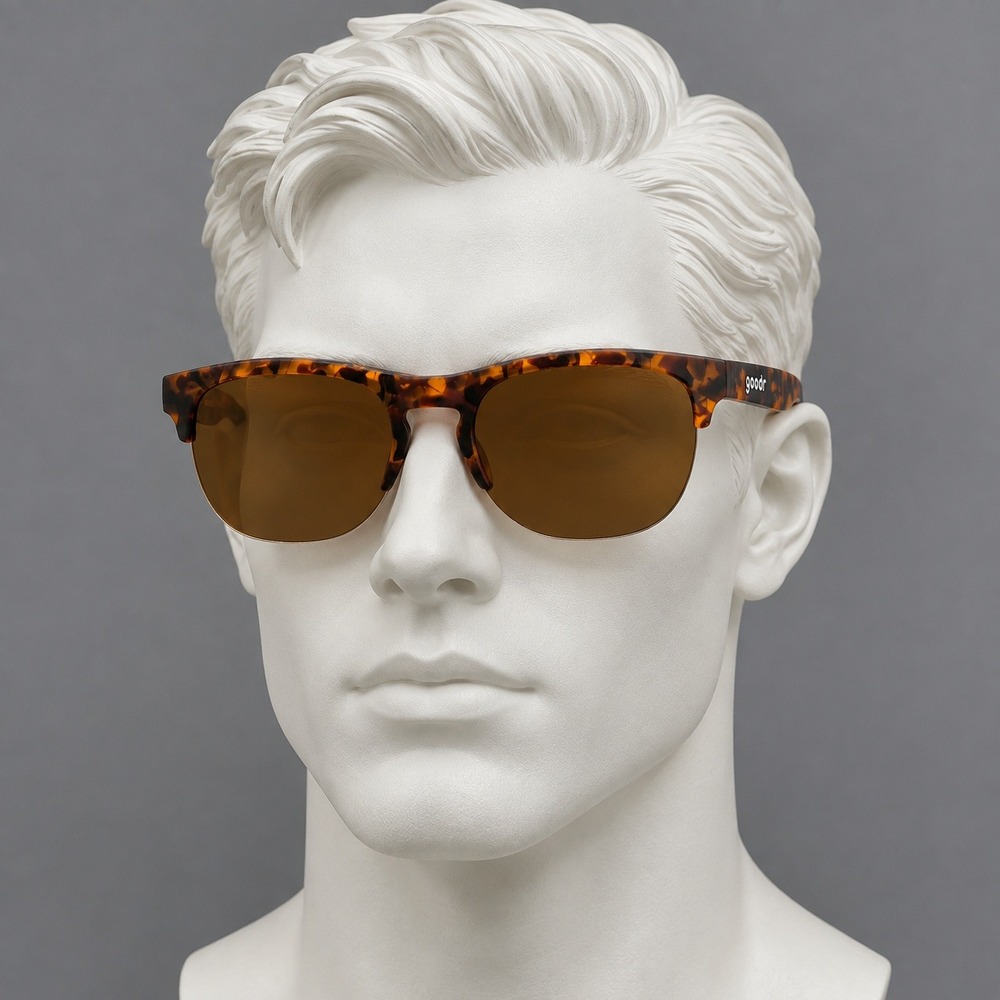 goodr Sunglasses Avant G Positively Cosmopolitan Tortoise Polarized Brown w Box